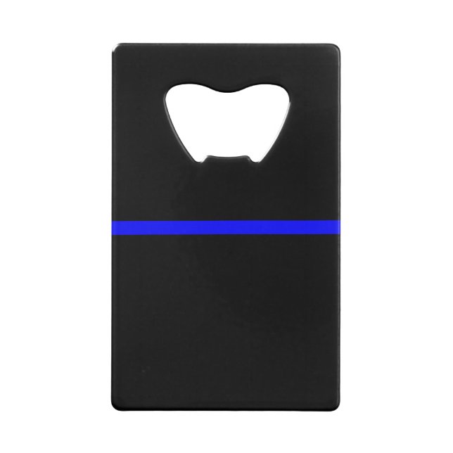 The Symbolic Thin Blue Line Statement Credit Card Bottle Opener (Back)