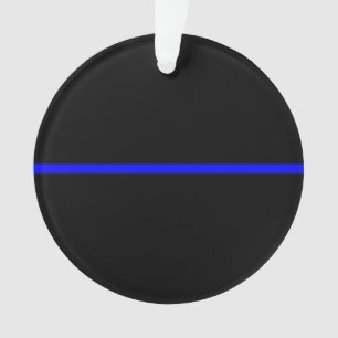 The Symbolic Thin Blue Line Statement Ornament