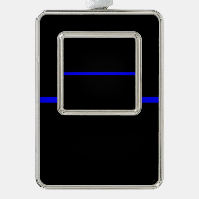 The Symbolic Thin Blue Line Statement Ornament (Front)