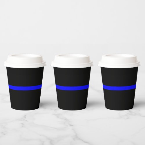 The Symbolic Thin Blue Line Statement Paper Cups