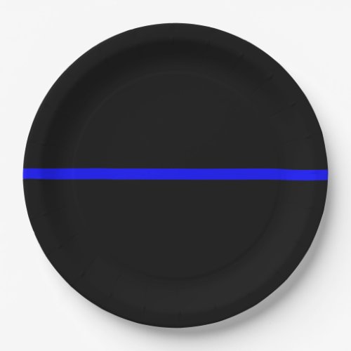 The Symbolic Thin Blue Line Statement Paper Plates