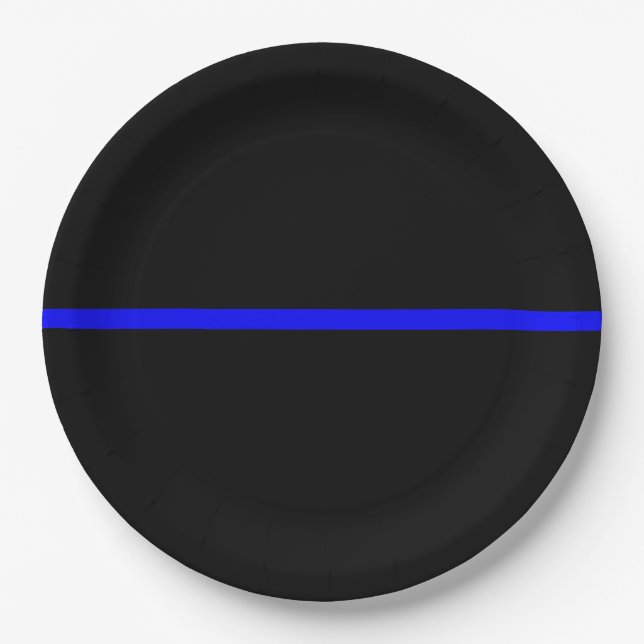 The Symbolic Thin Blue Line Statement Paper Plates (Front)