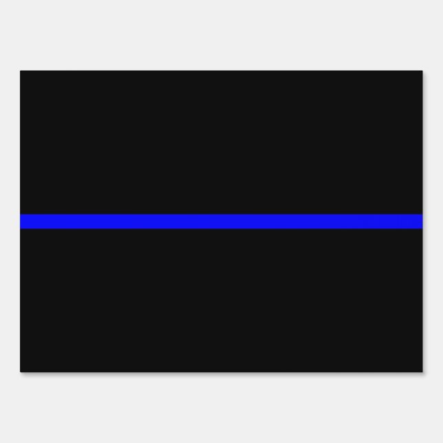 The Symbolic Thin Blue Line Statement Yard Sign (Front)