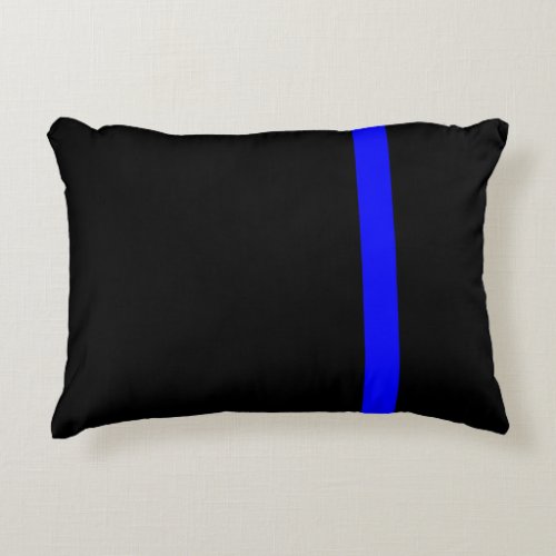 The Symbolic Thin Blue Line Vertical Accent Pillow