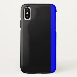 The Symbolic Thin Blue Line Vertical Black iPhone X Case
