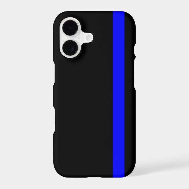 The Symbolic Thin Blue Line Vertical Black Case-Mate iPhone Case (Back)