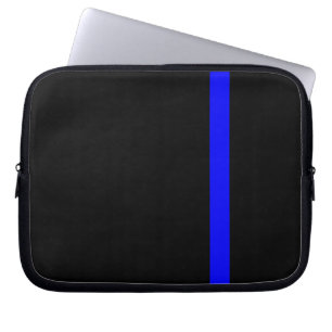 The Symbolic Thin Blue Line Vertical Black Laptop Sleeve