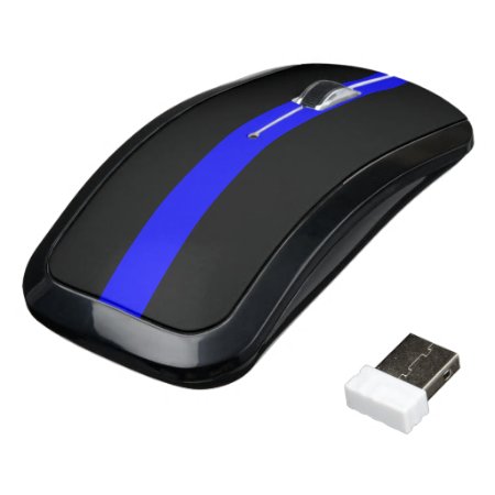 The Symbolic Thin Blue Line Vertical Design Wireless Mouse