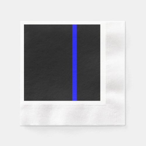 The Symbolic Thin Blue Line Vertical Paper Napkins