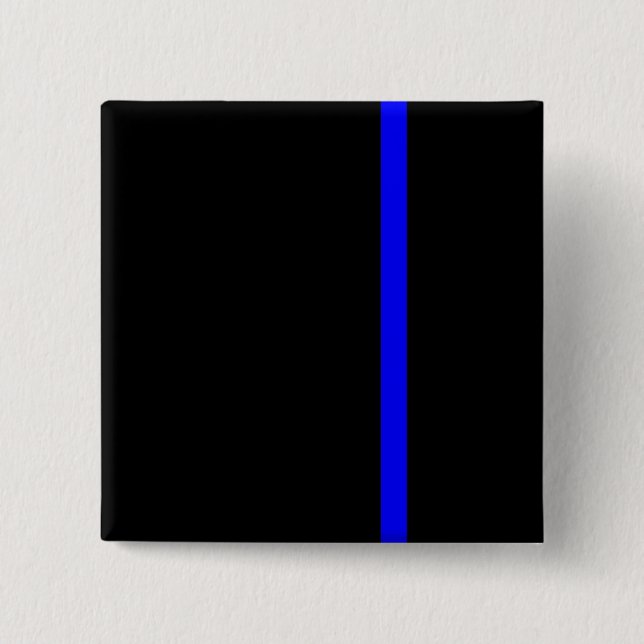 The Symbolic Thin Blue Line Vertical Pinback Button (Front)