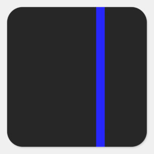 The Symbolic Thin Blue Line Vertical Square Sticker
