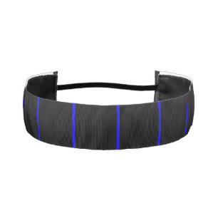 The Symbolic Thin Blue Line Vertical Style Athletic Headband