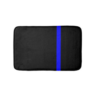 The Symbolic Thin Blue Line Vertical Style Bathroom Mat