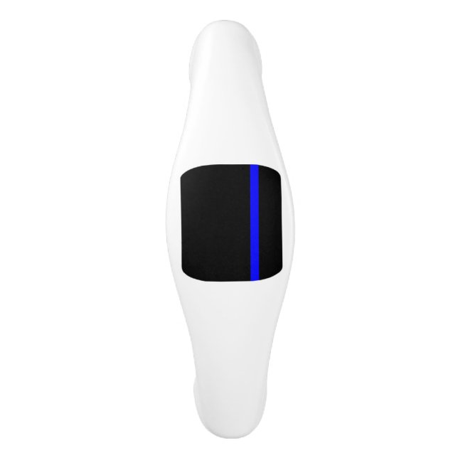The Symbolic Thin Blue Line Vertical Style Ceramic Cabinet Pull (Front)