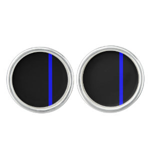 The Symbolic Thin Blue Line Vertical Style Cufflinks