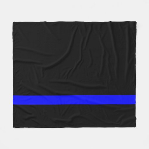 The Symbolic Thin Blue Line Vertical Style Fleece Blanket | Zazzle