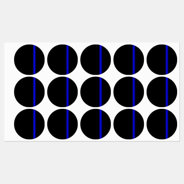 The Symbolic Thin Blue Line Vertical Style Labels (Sheet)