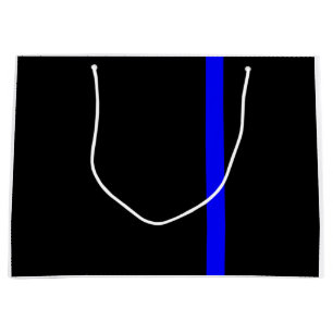 The Symbolic Thin Blue Line Vertical Style Large Gift Bag