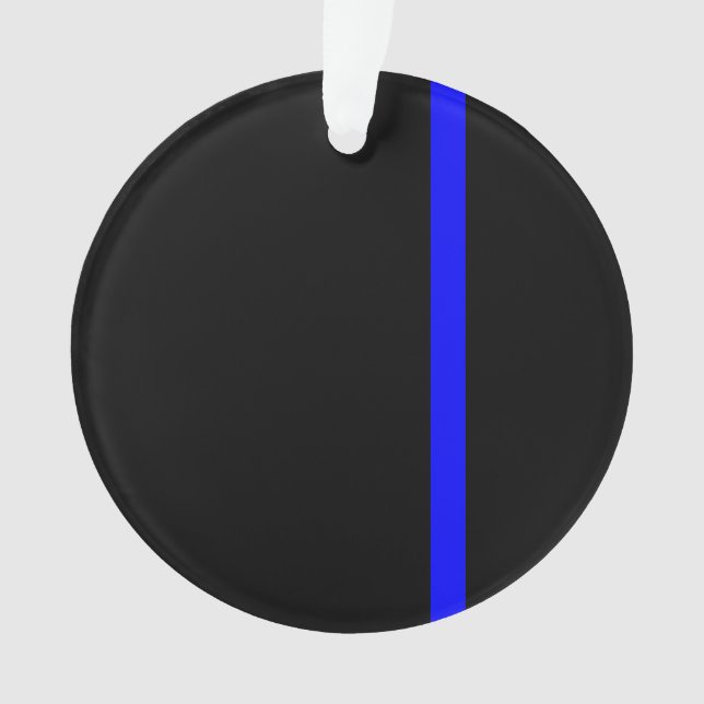 The Symbolic Thin Blue Line Vertical Style Ornament (Front)