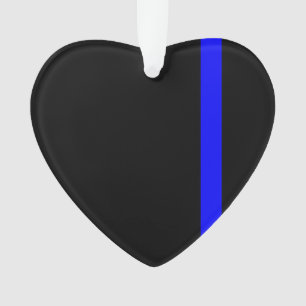The Symbolic Thin Blue Line Vertical Style Ornament