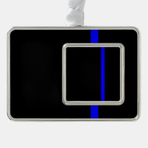 The Symbolic Thin Blue Line Vertical Style Ornament
