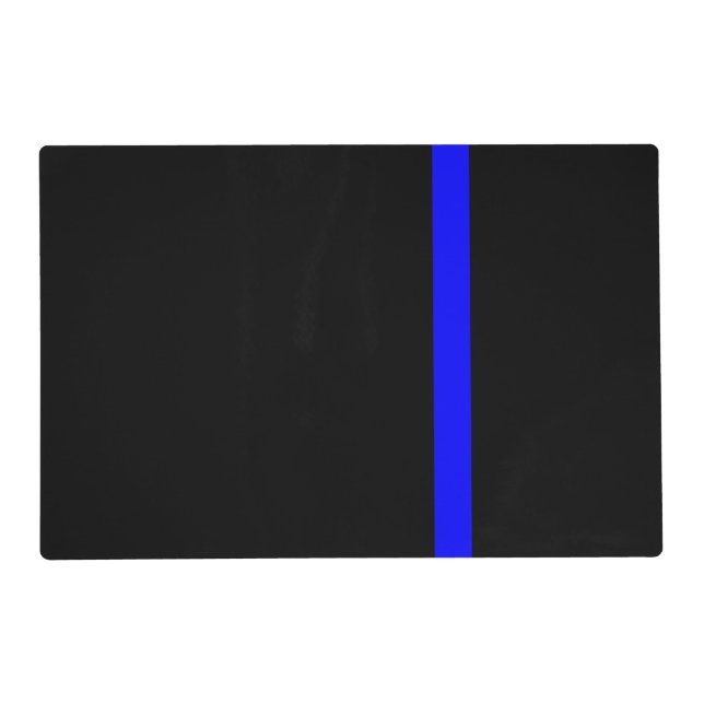 The Symbolic Thin Blue Line Vertical Style Placemat (Front)