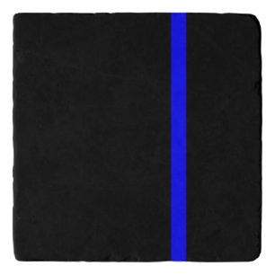 The Symbolic Thin Blue Line Vertical Style Trivet