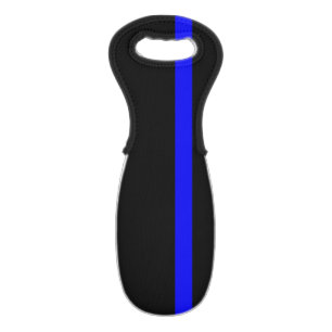 The Symbolic Thin Blue Line Vertical Style Wine Bag