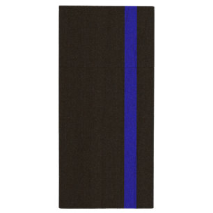 The Symbolic Thin Blue Line Vertical Style Wood Flash Drive