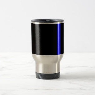 The Symbolic Thin Blue Line Vertical Travel Mug