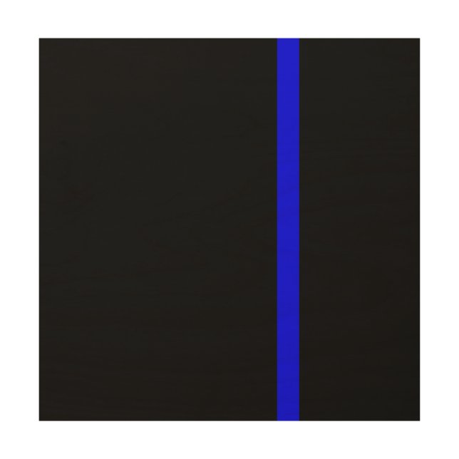 The Symbolic Thin Blue Line Vertical Wood Wall Decor (Front)