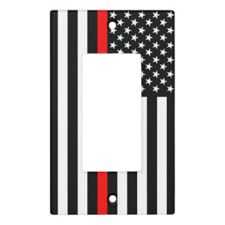 The Symbolic Thin Red Line American Flag on a Light Switch Cover