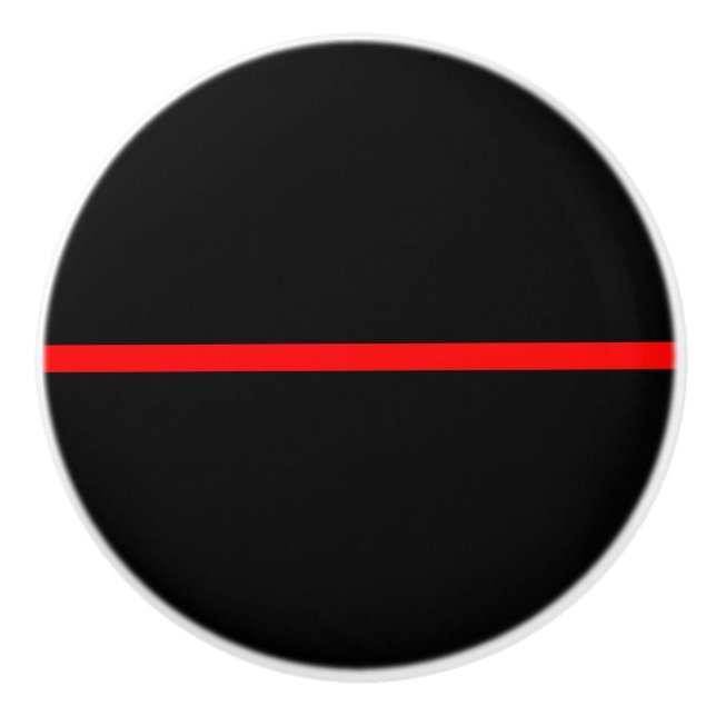 The Symbolic Thin Red Line Concept Ceramic Knob (Front)