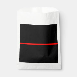 The Symbolic Thin Red Line Concept on a Favor Bag