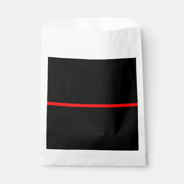 The Symbolic Thin Red Line Concept on a Favor Bag (Front)
