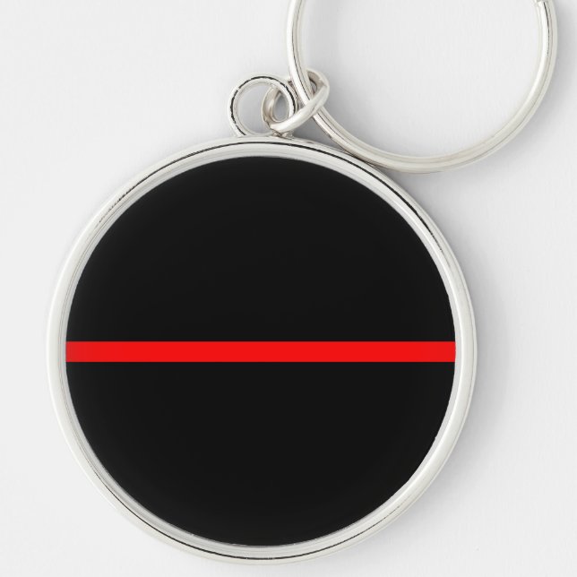 The Symbolic Thin Red Line Decor Keychain (Front)