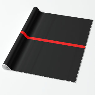 The Symbolic Thin Red Line Graphic Wrapping Paper