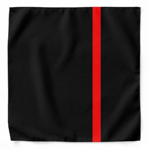 The Symbolic Thin Red Line on a black decor Bandana