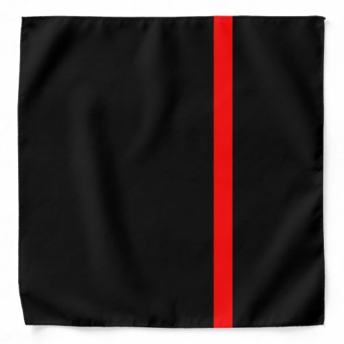 The Symbolic Thin Red Line on a black decor Bandana