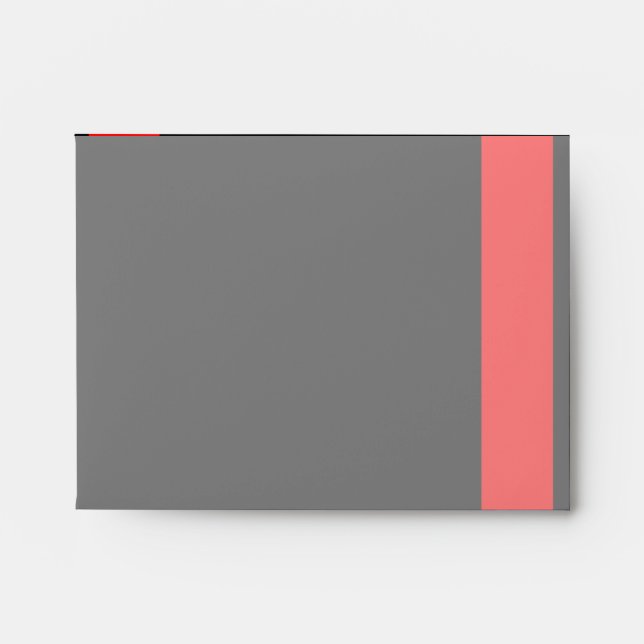 The Symbolic Thin Red Line on a black decor Envelope (Front)