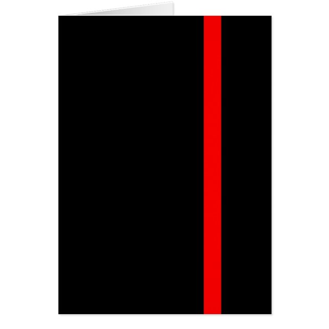 The Symbolic Thin Red Line on Black Cards (Front)