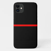The Symbolic Thin Red Line on Solid Black on a