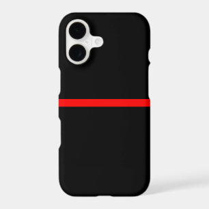 The Symbolic Thin Red Line on Solid Black on a iPhone 17 Case