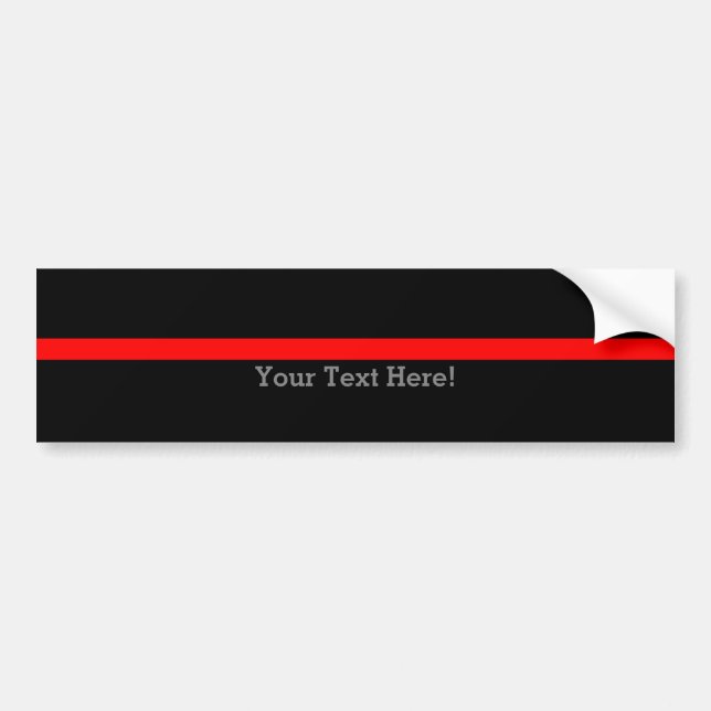 The Symbolic Thin Red Line Personalize This Bumper Sticker (Front)