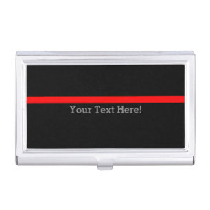 The Symbolic Thin Red Line Personalize This Business Card Case