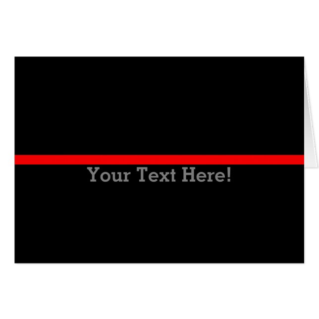 The Symbolic Thin Red Line Personalize This Cards (Front Horizontal)