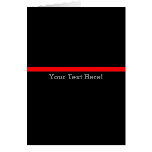 The Symbolic Thin Red Line Personalize This Cards (Front)