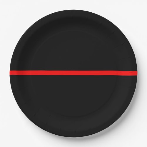 The Symbolic Thin Red Line Statement Paper Plates