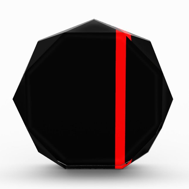 The Symbolic Thin Red Line Vertical Acrylic Award (Front)