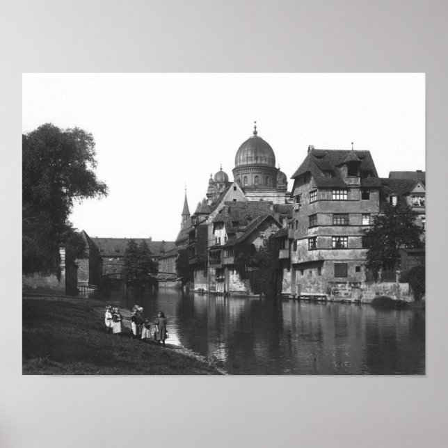 The synagogue at Nuremberg, c.1910 Poster (Front)